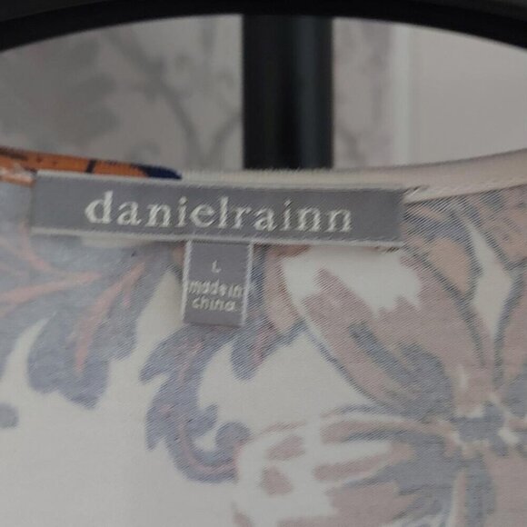 Daniel Rainn Romantic Cottagecore Floral Blouse Crochet Lace Trim Boho Chic - Picture 2 of 8